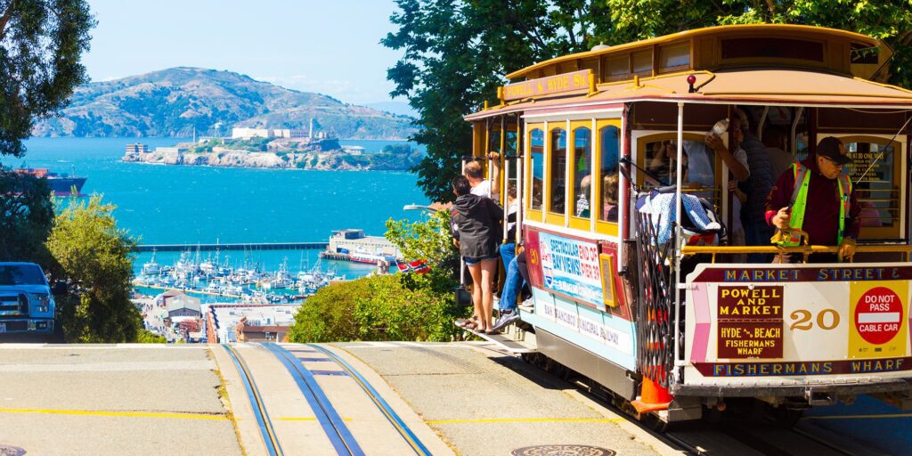 iconische kabeltram in San Francisco