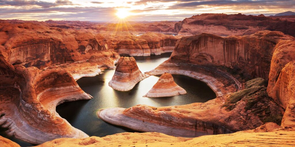 AZ Lake Powell Sunset web