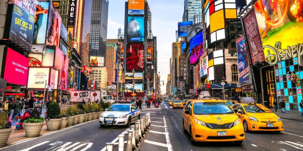 NY New York Times Square Taxi