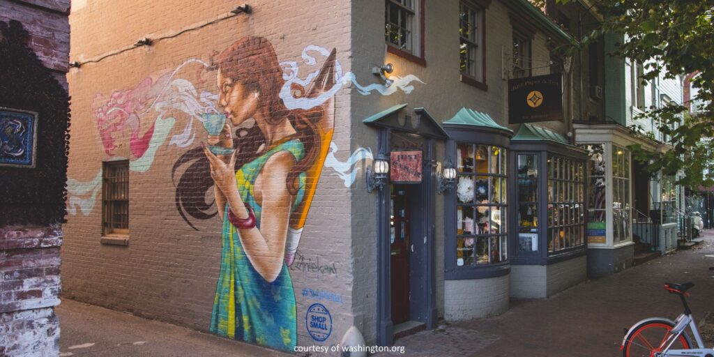 Georgetown P Street mural credit courtesy of washington