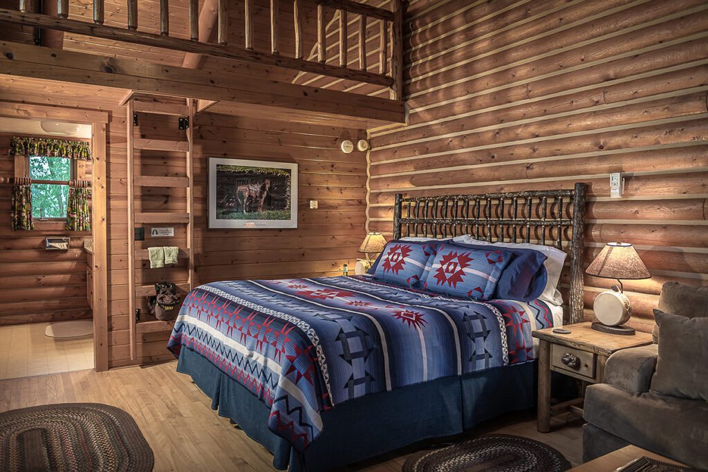 hideout ranch cabine, slaapkamer