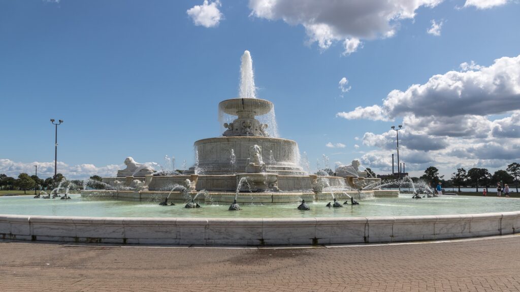 fontein in Detroit