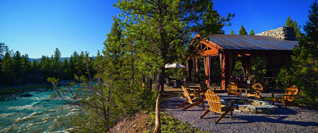 resort bij Paws Up, dineren bij Cliffside Cap