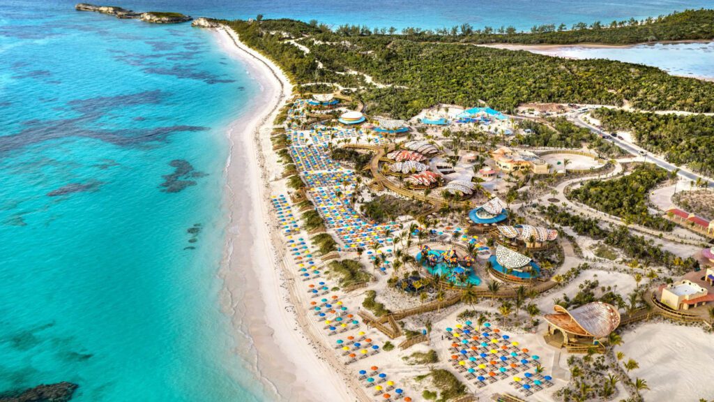 eiland met toeristische stranden