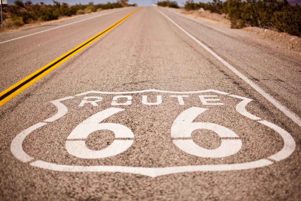 weg naar route 66